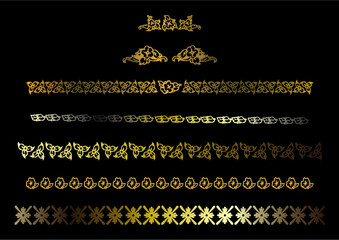 vector vintage floral design elements on gradient background