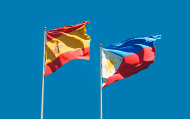 Flags of Spain and Philippines.