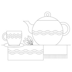 Teapot and mug.