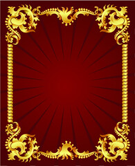 vector vintage floral design elements on gradient background