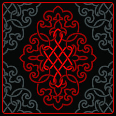 vector vintage floral design elements on gradient background