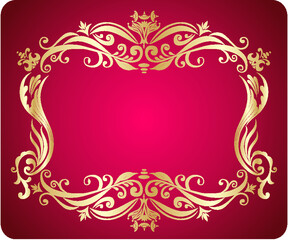 vector vintage floral design elements on gradient background