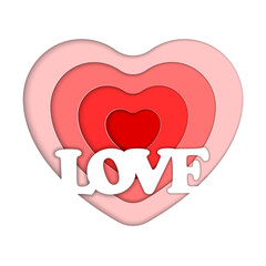 St. Valentines Day concept. Illustration of a word 