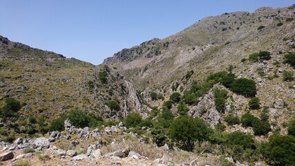 Fototapeta na wymiar crete kallikrátis canyon hiking