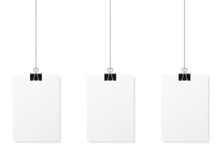 Hanging folded paper