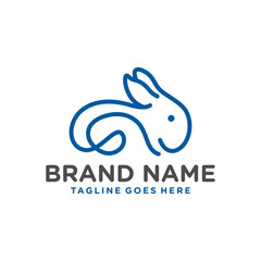 rabbit animal outline modern logo