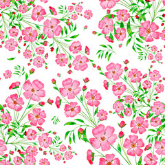 seamless pattern abstracts floral composition