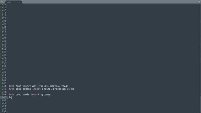 Python Programming Language Source Code Typing Effect. Python Programmer Ticker Colored Commands Editor Screen. Network Development Technology Education. Dark Blue Background. 
