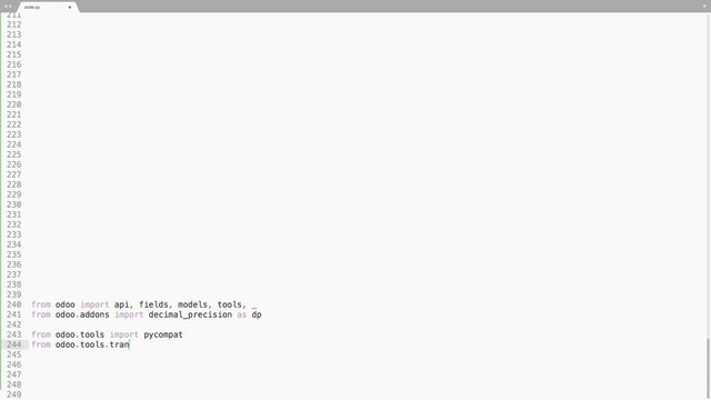 Python Programming Language Source Code Typing Effect. Python Programmer Ticker Colored Commands Editor Screen. Network Development Technology Education. White Background. 