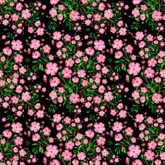 seamless pattern abstracts floral composition