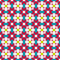 Abstract Cross Pattern generative computational art illustration