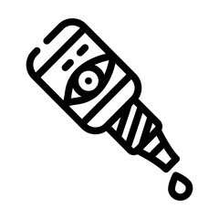 eye drops line icon vector illustration flat