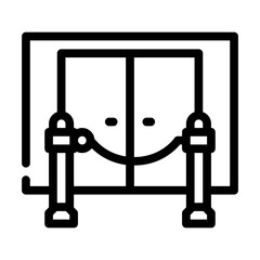 entrance to club line icon vector illustration