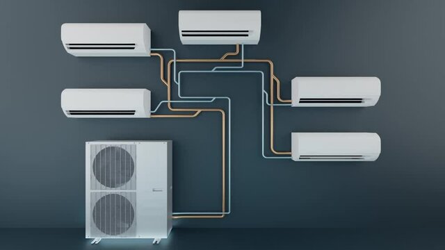multi-system air conditioner one outdoor unit and several indoor units