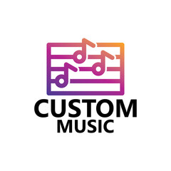 Custom music logo template design