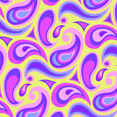 Paisley Ornamental seamless pattern. Vector fabric background