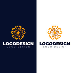 Creative floral decoration beauty logo design vector template