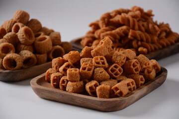 Israeli Bissli - wheat snacks with different flavors and shapes