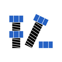 Fototapeta premium Icon of bolts and nuts
