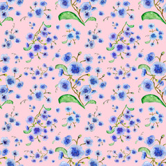 seamless pattern abstracts floral composition