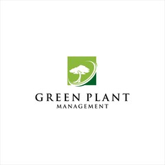 Obraz premium Plant Tree Logo Design Representing Growth, Ecology, and Environmental Management for Nature and Landscape Branding