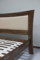 Wooden double bed