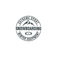 Snowboarding emblem Illustration