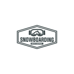 Snowboarding emblem Illustration