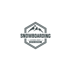 Snowboarding emblem Illustration