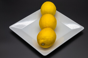 lemon fruit fresh on a dark background