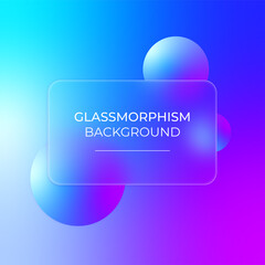 Glassmorphism. Abstract background. Design template of flyer, banner, cover, poster. Vector.