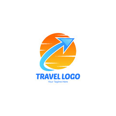 Fototapeta premium Summer logo template vector illustration 