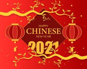 Fototapeta na wymiar 2021 Chinese New Year Background 