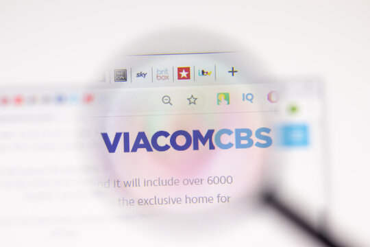 Los Angeles, USA - 1 February 2021: Viacom CBS Viacomcbs Website Page. Viacomcbsnordics.com Logo On Display Screen, Illustrative Editorial.