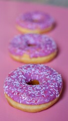 donut with sprinkles on white