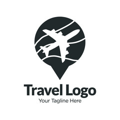 Fototapeta premium Simple Travel logo designs vector, Plane logo template 