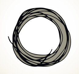 Round tangle frame. Vector drawing