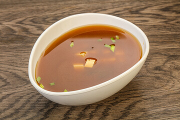 Japanese tradtitional Miso soup with tofu