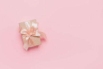 Gifts on pink background, love and valentine concept