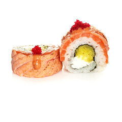 Sushi on white background