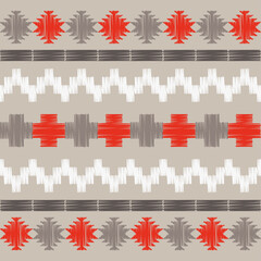 Embroidery. Navajo mosaic rug with traditional folk geometric pattern. Native American Indian blanket. Aztec elements. Seamless background. Vector illustration for web design or print.
