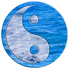 yin yang symbol sea