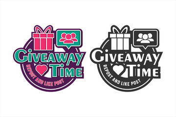 Giveaway time thank you follower design