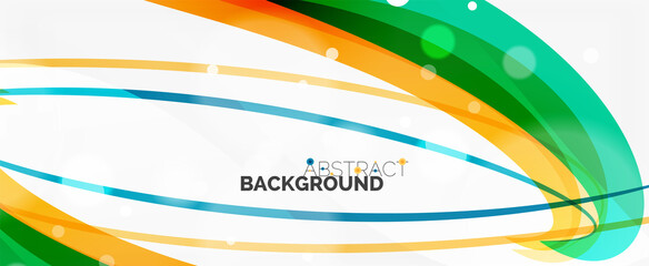 Waves and lines trendy design template for business or technology presentation, internet poster or web brochure cover, wallpaper