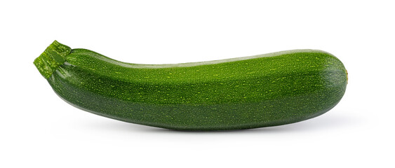 fresh green zucchini on white background