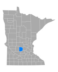 Karte von Meeker in Minnesota