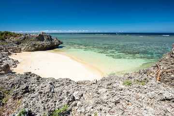 Remote beach at Hatoma island, Yaeyama, Okinawa, Japan.