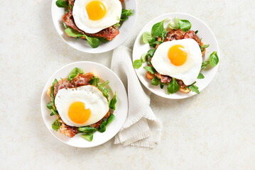 Open faced sandwiches