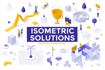 Naklejka premium Isometric Vector Concept