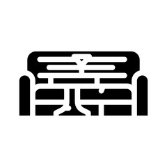 lounge area glyph icon vector illustration flat